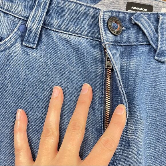 Volcom Kinkade Regular Straight Light Wash Womens Jeans 34 Blue High Rise Denim - Picture 2 of 13